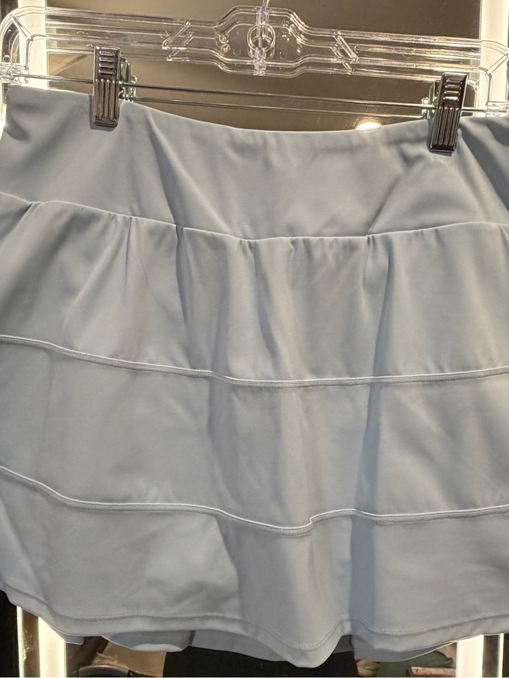 SHEIN Light Blue Tiered Skater Skirt